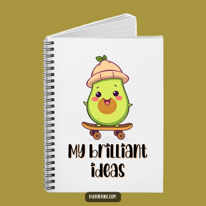 Funny Avocado Skateboard Notebook: Jot Down Cool Ideas