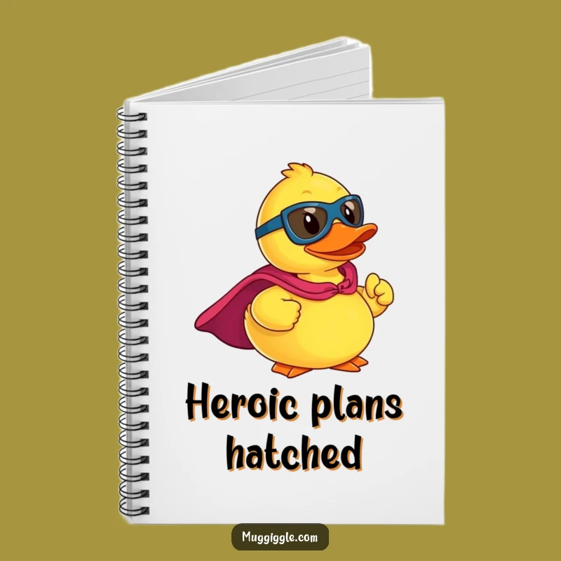 Funny Superhero Rubber Ducky Notebook: Jot Down Heroic Ideas, Fun Funny Gift!