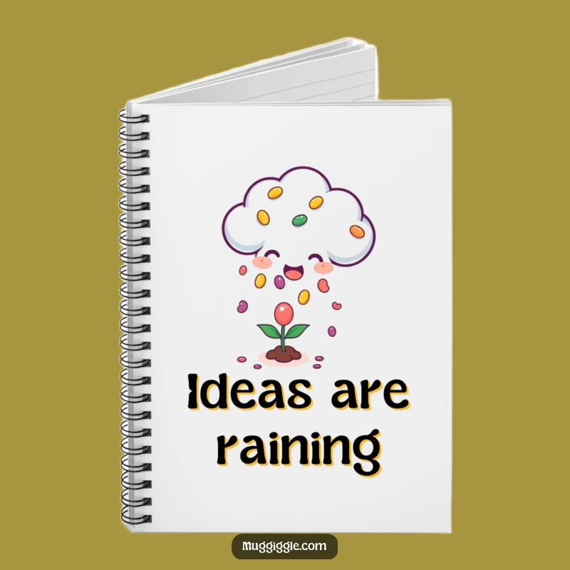 Funny Happy Cloud Jellybean Notebook: Raining Sweetness - Journal Whimsical Ideas Gift