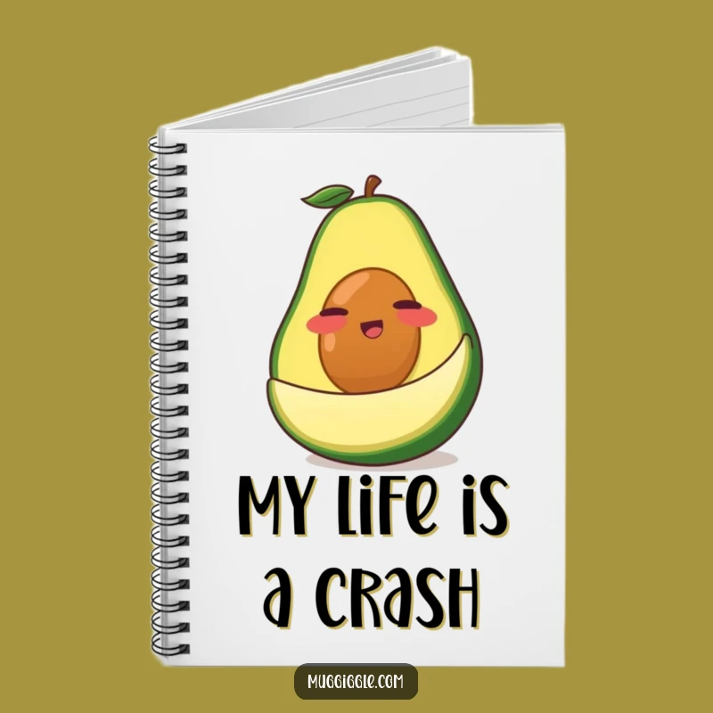 Funny Avocado Notebook: Cartoon Slip Journal for Notes & Ideas