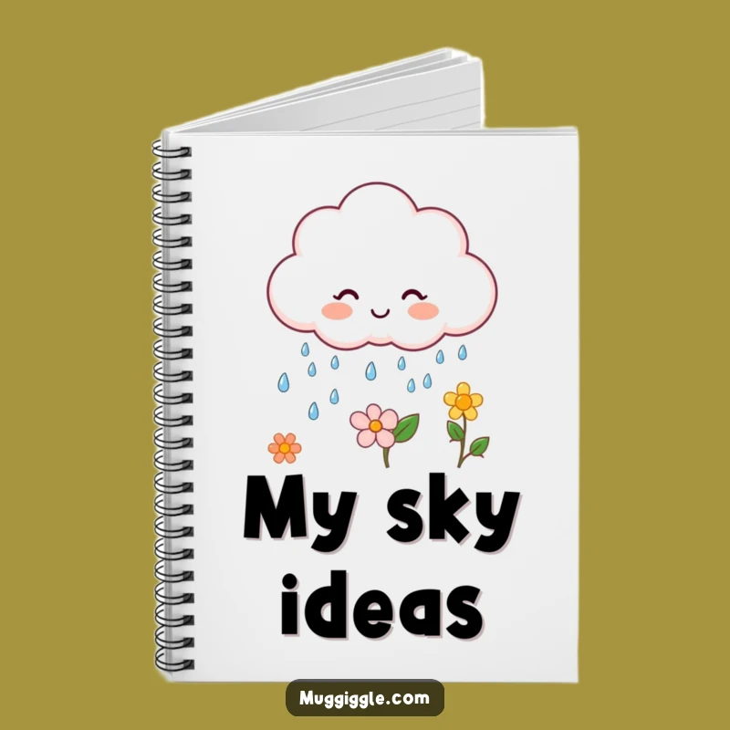 Funny Cloud Rain Notebook: Capture Your Thoughts in a Gentle Shower