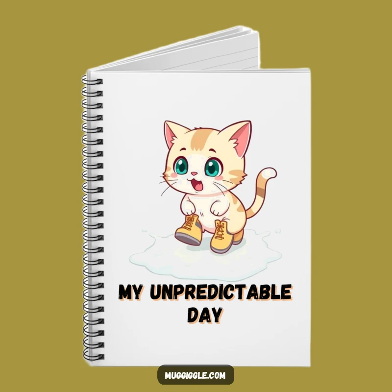 Funny Notebook: Boots Kitty Milk Spill Journal for Humorous Cat Notes