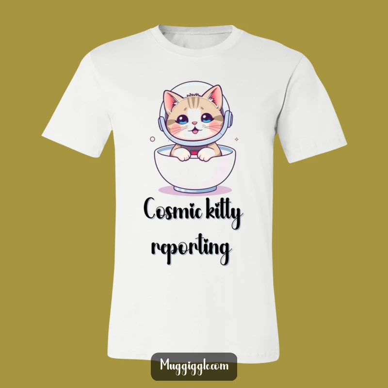 Funny Astronaut Cat T-Shirt - Out of this World Feline Humor!