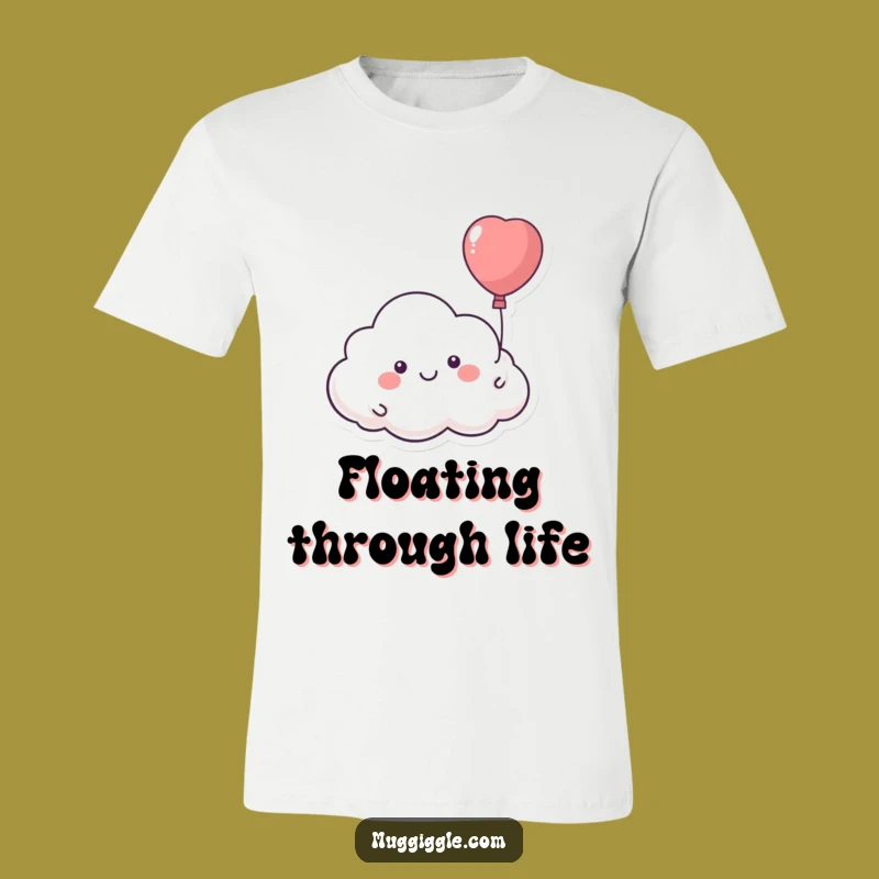 Funny Cloud Escape T-Shirt: Happy Balloon Ride, Perfect Whimsical Gift
