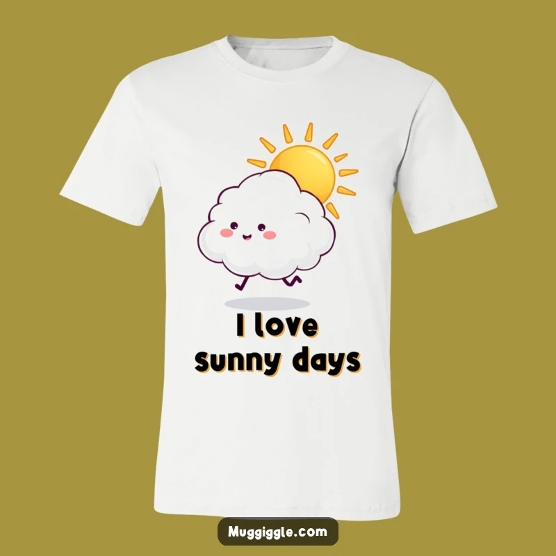 Funny Cloud Chasing Sun T-Shirt: Playful Sky Day Gift Tee