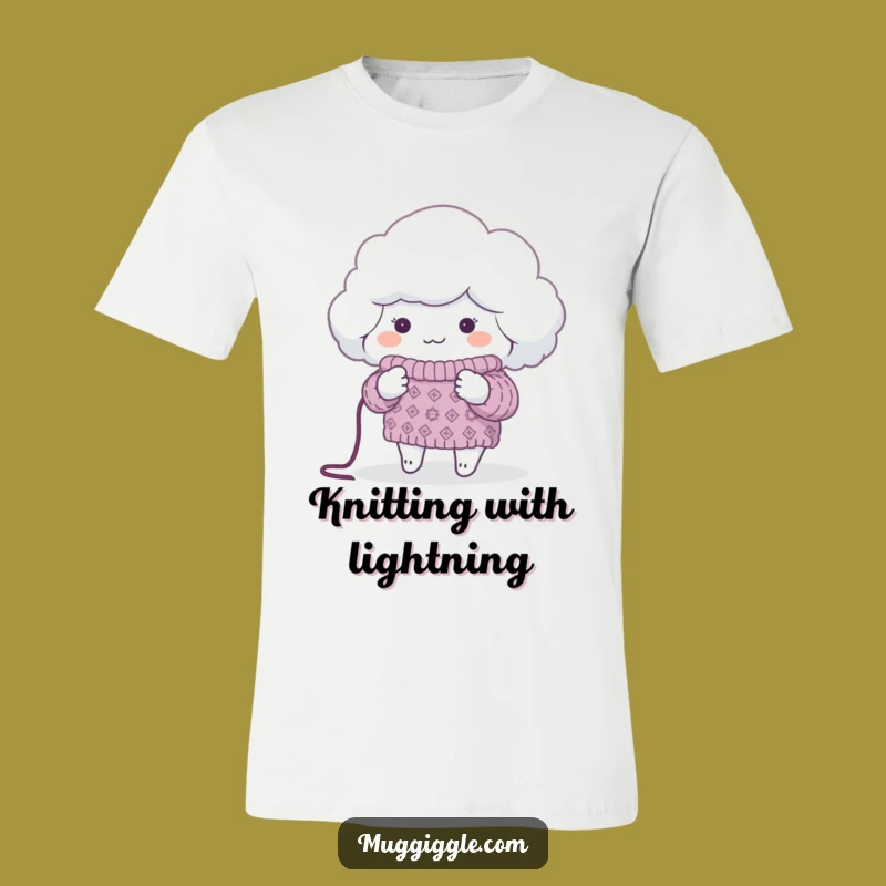 Funny Cloud Knitter T-Shirt: Hilarious Eco-Conscious Gift for Planet Lovers