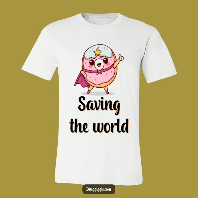 Funny Donut Hero T-Shirt: Wearable Humor for Your Inner Sweet Superhero