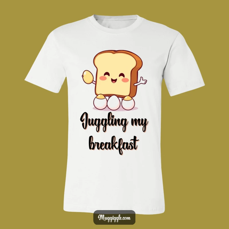 Funny Juggling Toast T-Shirt: Wear Your Breakfast Chaos with Pride