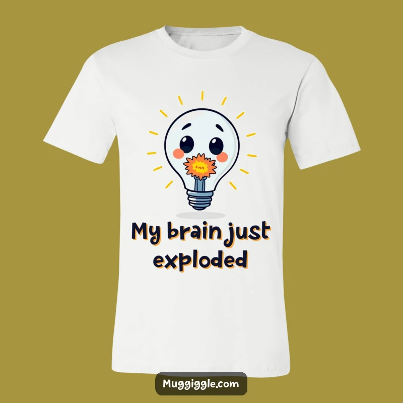 Funny Lightbulb T-Shirt: Bright Idea Tee, Surprise Explosion Graphic