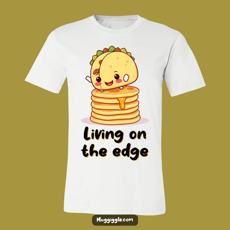 Funny Taco T-Shirt: Humorous Breakfast Balance Tee for Foodie Fun