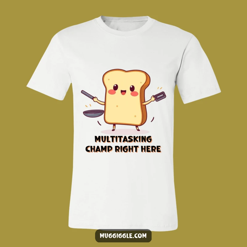 Funny Toast Juggling Pans T-Shirt: Wear Your Breakfast Chaos Loud!