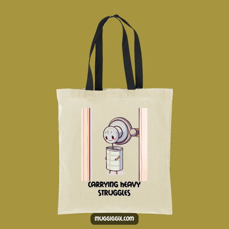Funny Doorknob Can Tote Bag: Carry Your Struggles with Humor, Great Funny Gift