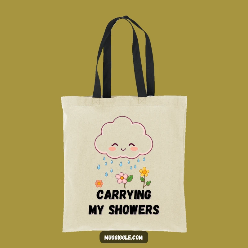 Funny Cloud Rain Tote Bag: Carry Your Good Vibes and Essentials