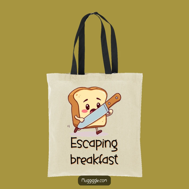 Funny Toast Chase Tote Bag - Durable Breakfast Character Shopping Bag