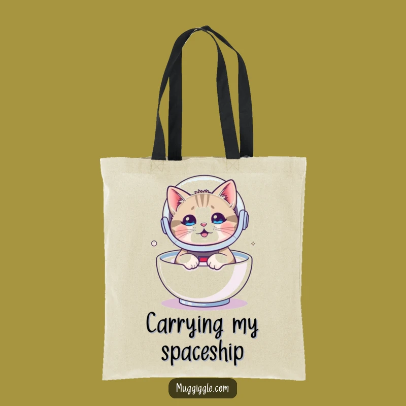 Funny Astronaut Cat Tote Bag - Carry Your Universe of Essentials!