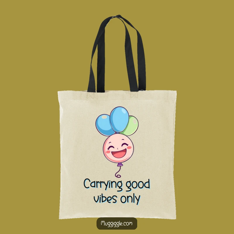 Funny Balloon Tote Bag: Cheerful Character Carry-All, Great Joyful Gift