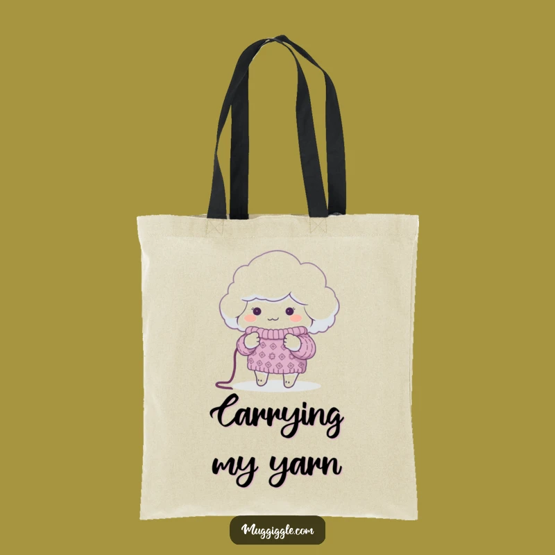 Funny Cloud Knitter Tote Bag: Stylish and Hilarious Eco Gift
