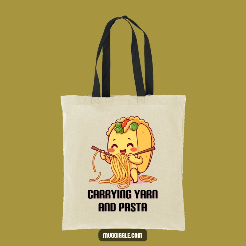 Funny Taco Spaghetti Tote Bag: Whimsical Humor for Market Trips and More