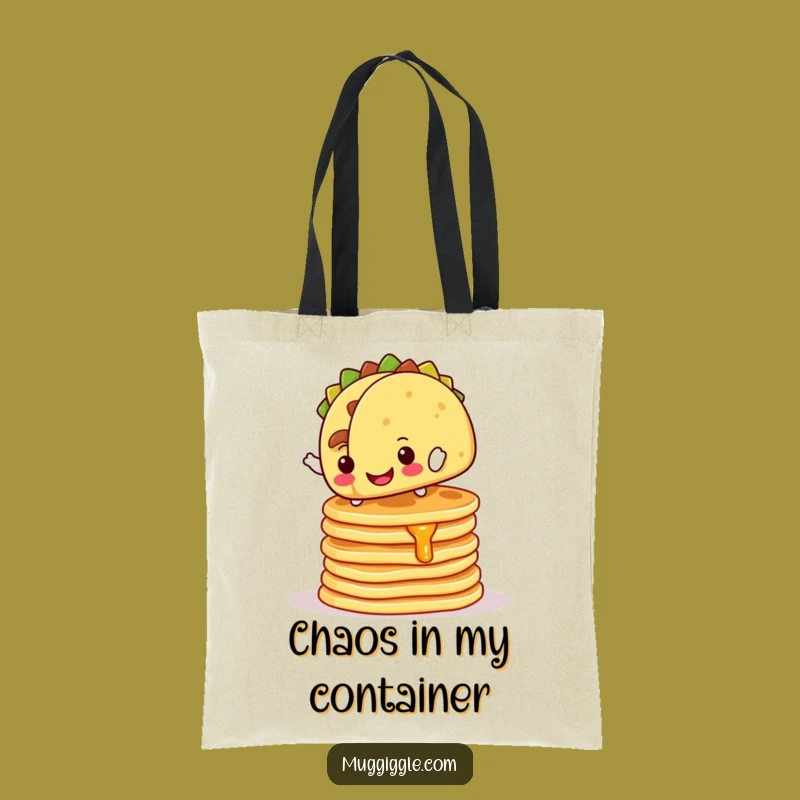 Funny Tote Bag: Humorous Taco Breakfast Balance Carryall for Food Fans
